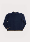Austrian Single Breasted Contrast Trim Jacket in Blue (12mths-10yrs) Coats  from Pepa London