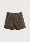 Houndstooth Shorts in Brown (4-10yrs) Shorts  from Pepa London