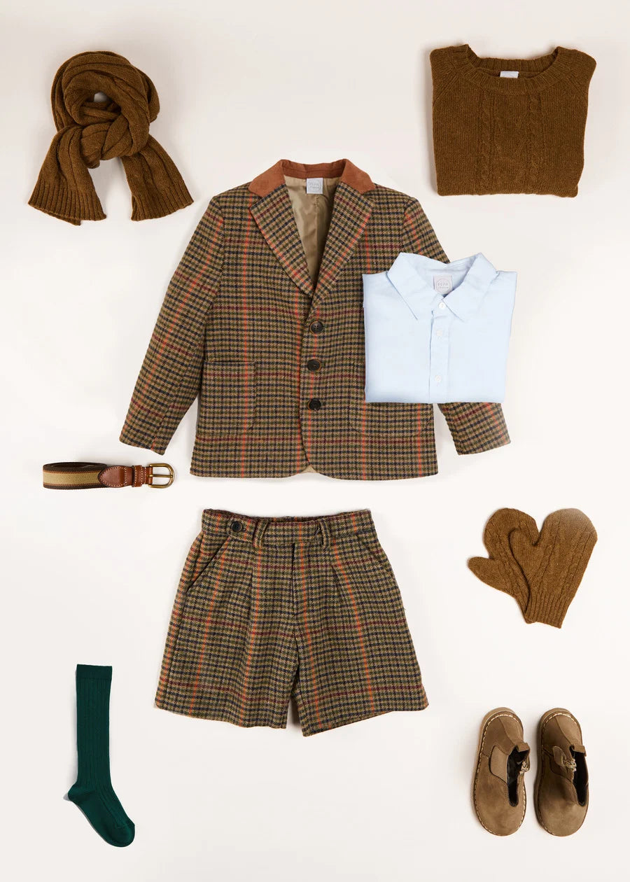 The Tweed Blazer Shorts Set Boy Look Look  from Pepa London