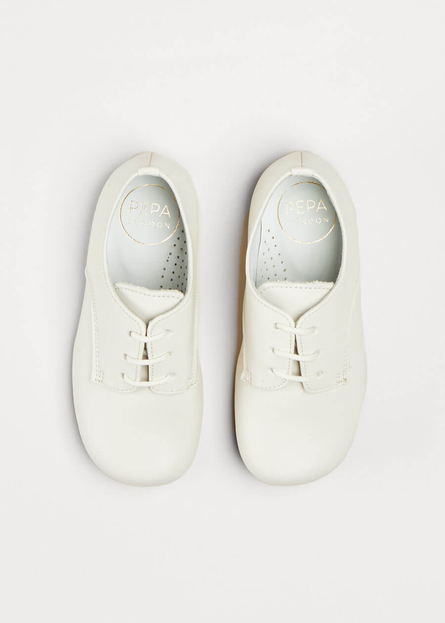 Boy's Ivory leather celebration shoes (20-34EU) Shoes from Pepa London