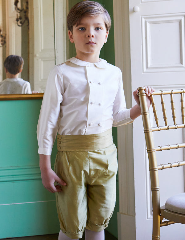 Green Silk Pageboy Knickerbockers (12mths-10yrs) Trousers from Pepa London