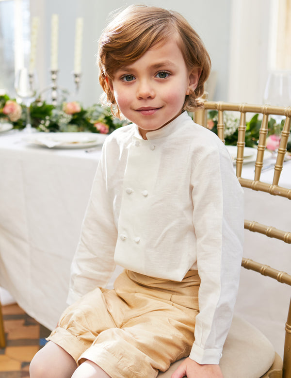Beige Silk Pageboy Knickerbockers (12mths-10yrs) Trousers from Pepa London