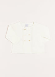 Boys Celebration Cardigan in Ivory (12mths-10yrs) Knitwear  from Pepa London