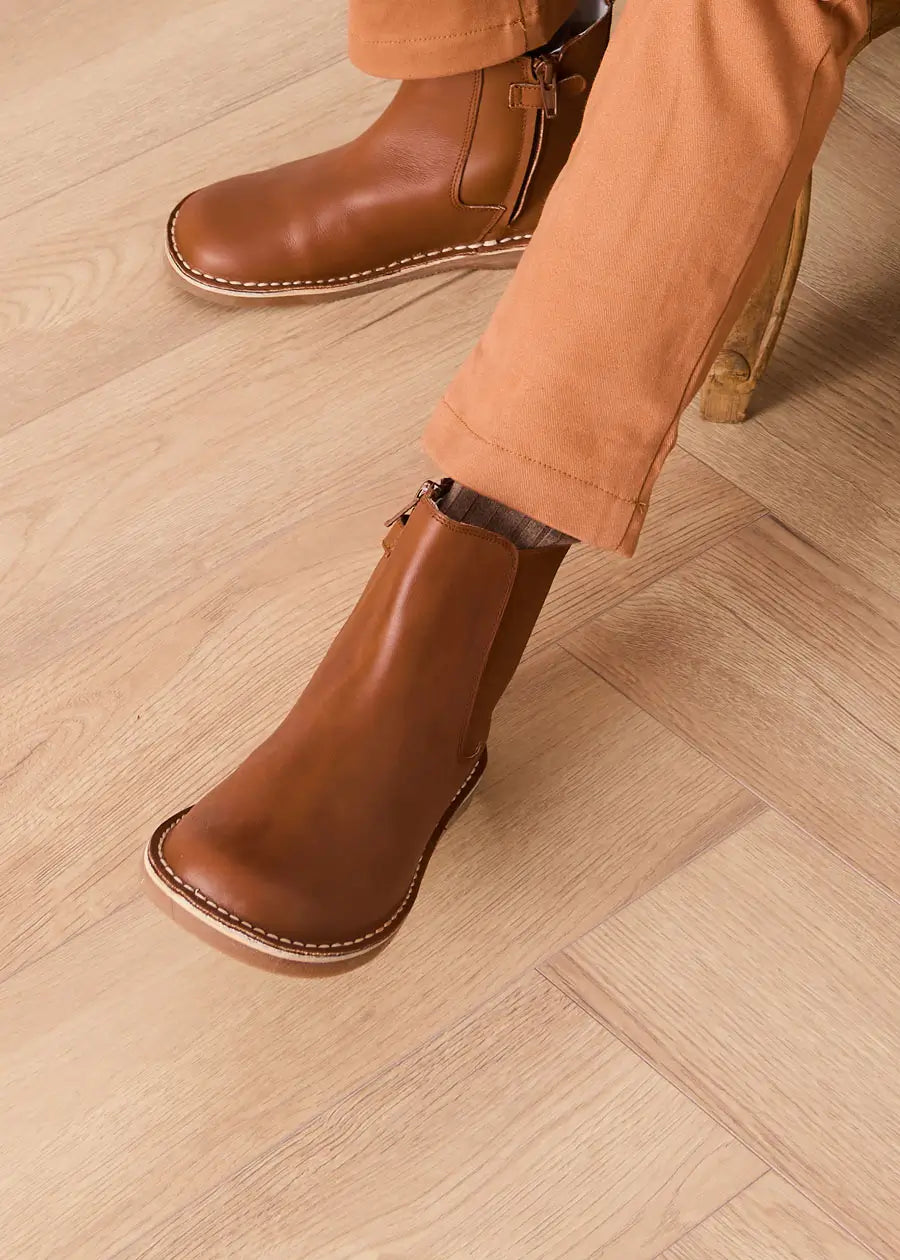 Leather Chelsea Boots In Brown (24-34EU) SHOES from Pepa London