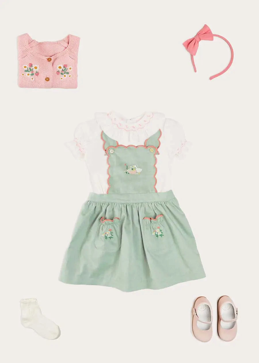 The Duck Embroidered Skirt Toddler Girl Look Look from Pepa London