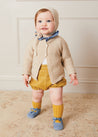 Cable Detail Cardigan In Cream (6mths-3yrs) KNITWEAR  from Pepa London