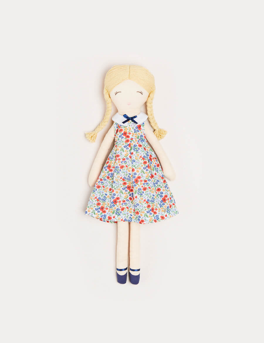 Poppy Floral Print Dress Albetta Dolly in Red Toys from Pepa London