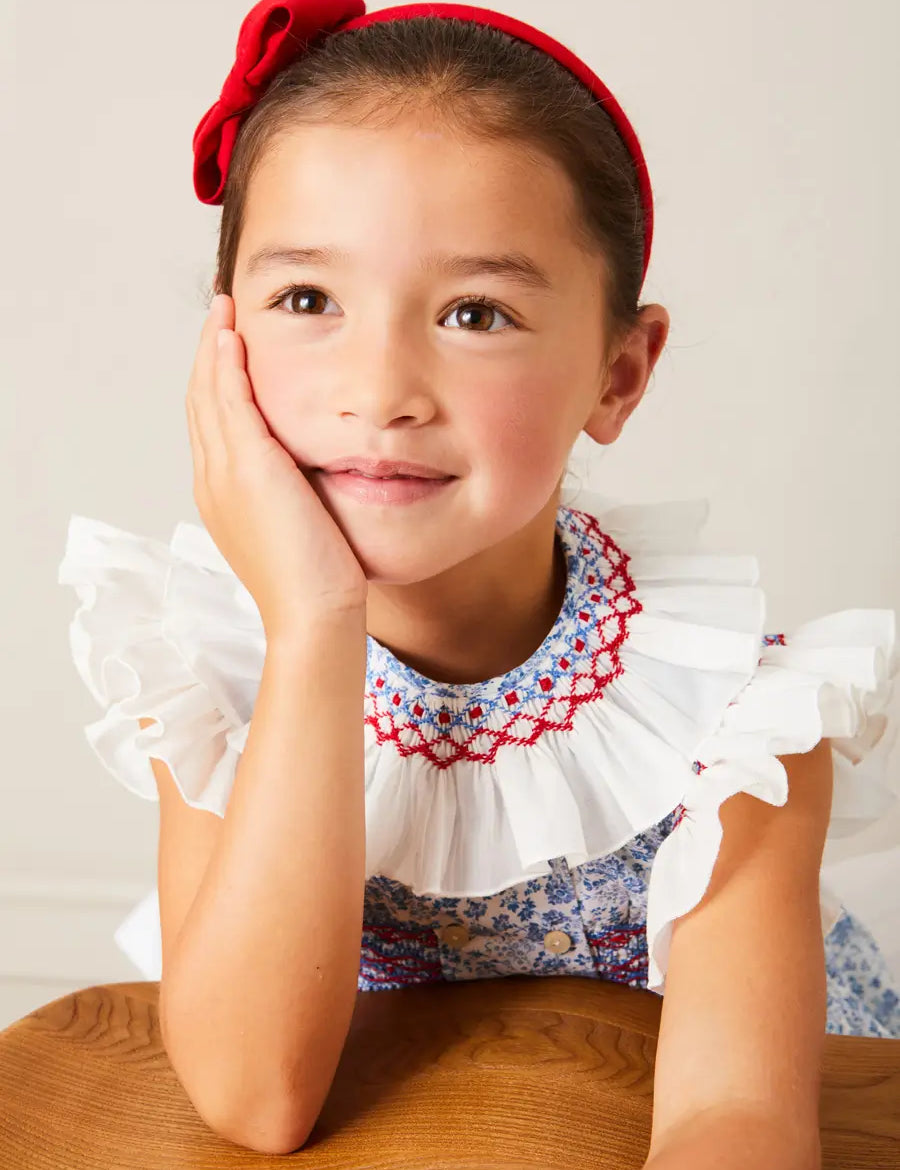 Plain Linen Hairband in Red HAIR ACCESSORIES from Pepa London