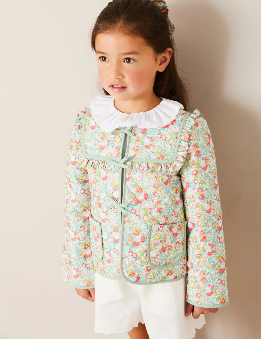 Scallop Trim Embroidered Shorts in White (2-10yrs) SHORTS from Pepa London