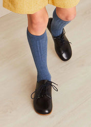 Wool and Velvet Blazer in Blue Boy Look Look  from Pepa London