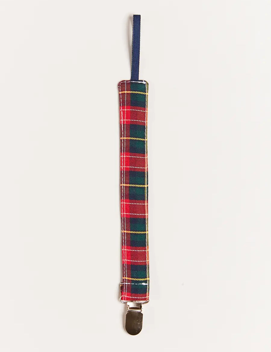 Belgravia Tartan Dummy Clip in Red Accessories from Pepa London