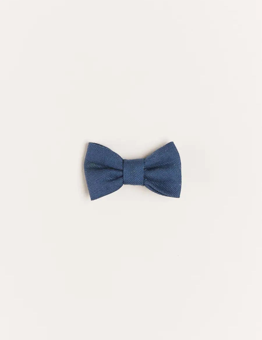 Plain Small Bow Clip in Royal Blue Hair Accessories from Pepa London