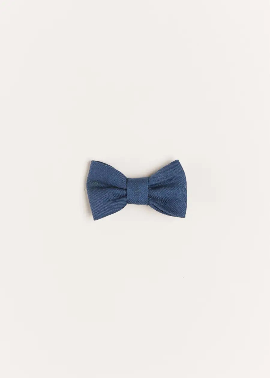 Plain Small Bow Clip in Royal Blue Hair Accessories from Pepa London