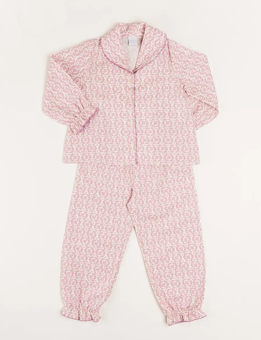 Laurel Floral Pyjamas in Pink (18mths-10yrs) Nightwear from Pepa London
