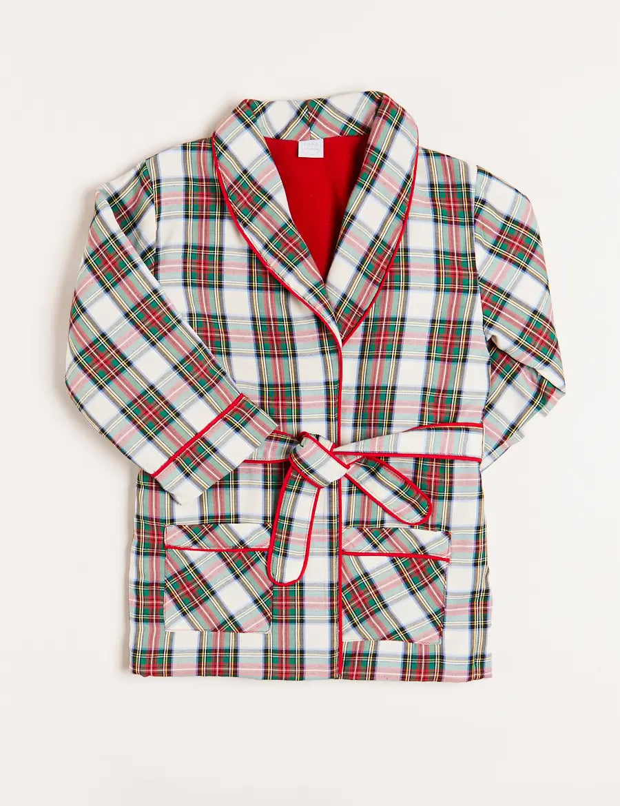Sussex Tartan Dressing Gown in Red (2-10yrs) Nightwear from Pepa London