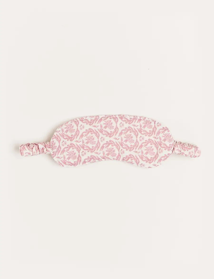Laurel Floral Eye Mask in Pink Accessories from Pepa London