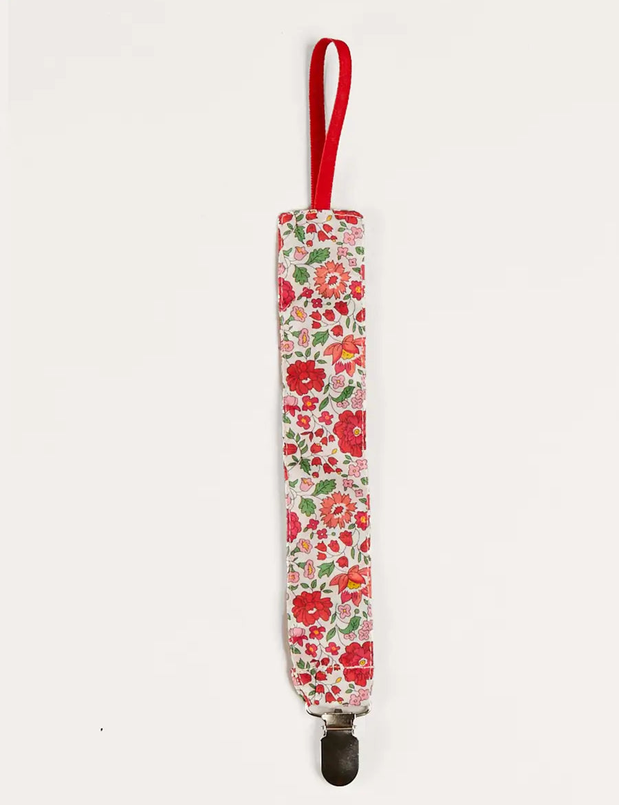 Margot Dummy Clip in Red Made with Liberty Fabric ACCESSORIES from Pepa London