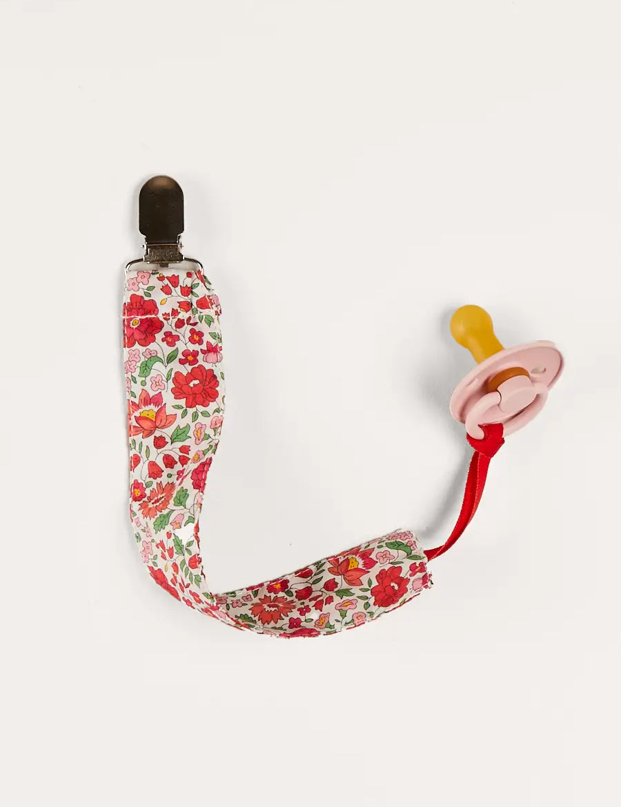 Margot Dummy Clip in Red Made with Liberty Fabric ACCESSORIES from Pepa London