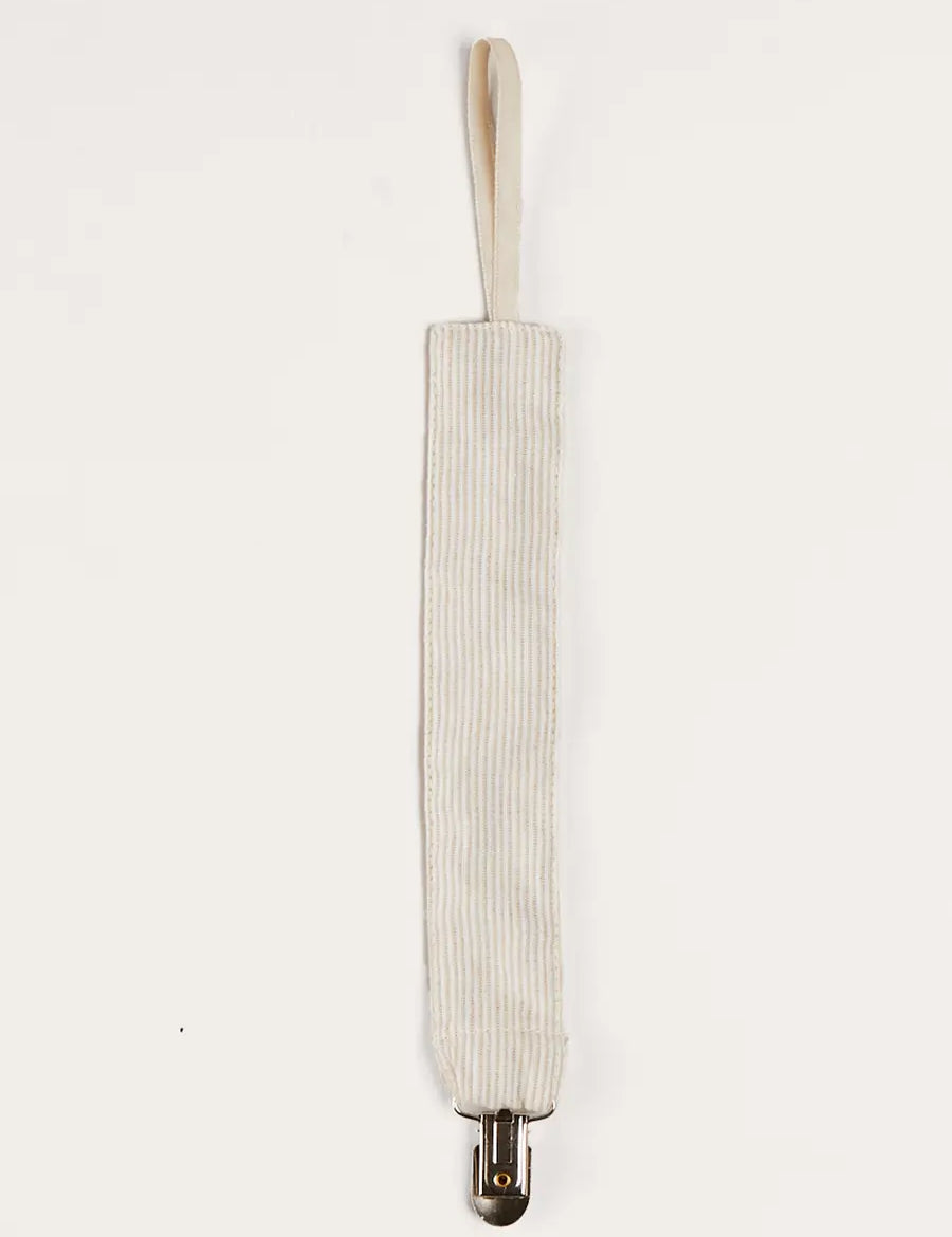 Waterford Striped Dummy Clip in Beige ACCESSORIES from Pepa London