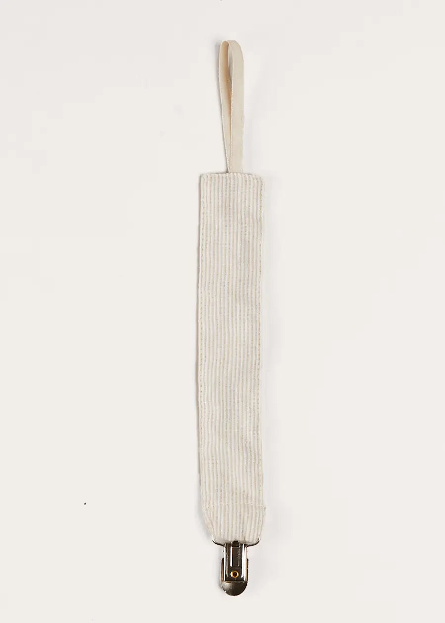 Waterford Striped Dummy Clip in Beige ACCESSORIES from Pepa London