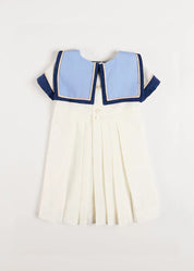 The Royal Mariner Dress in White (2-10yrs) Dresses from Pepa London