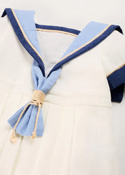 The Royal Mariner Dress in White (2-10yrs) Dresses from Pepa London