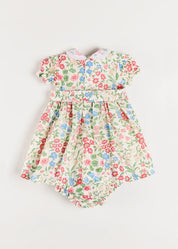 The Royal Floral Dress with Bloomers in Cream Made with Liberty Fabric (6mths-3yrs) Dresses from Pepa London