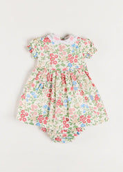 The Royal Floral Dress with Bloomers in Cream Made with Liberty Fabric (6mths-3yrs) Dresses from Pepa London