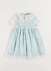 The Regency Floral Organza Dress in Green (2-10yrs) Dresses from Pepa London