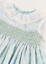 The Regency Floral Organza Dress in Green (2-10yrs) Dresses from Pepa London