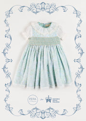 The Regency Floral Organza Dress in Green (2-10yrs) Dresses from Pepa London