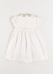 The Royal Embroidered Dress in White (12mths-10yrs) Dresses from Pepa London