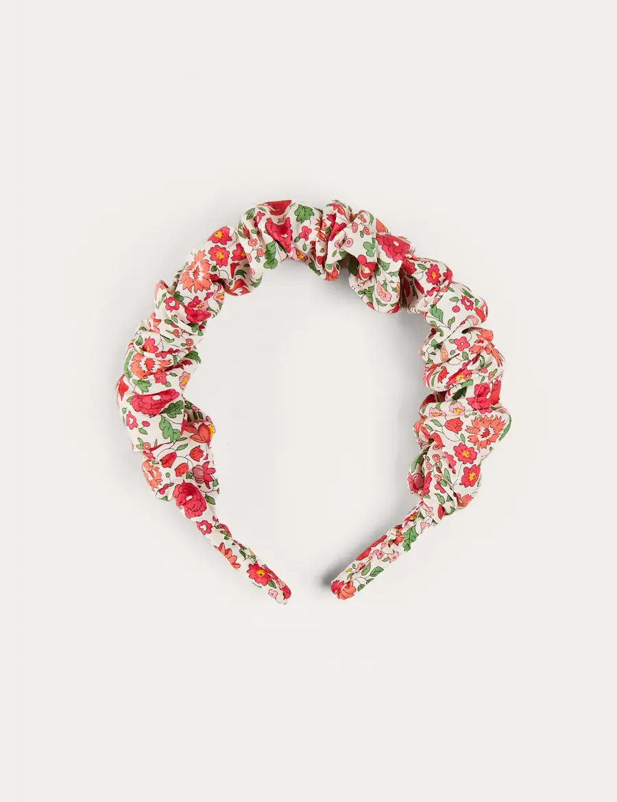 Margot Liberty Floral Scrunchie Hairband in Red HAIR ACCESSORIES from Pepa London