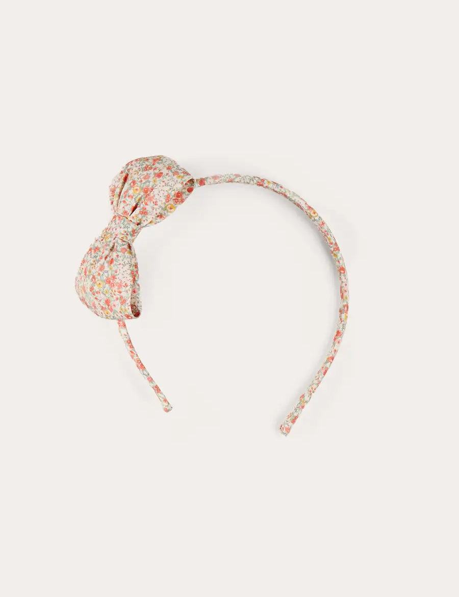 Mabel Floral Hairband in Coral HAIR ACCESSORIES from Pepa London