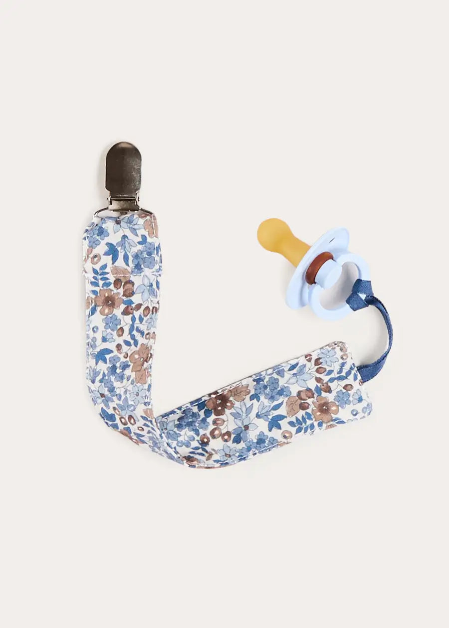 Beatrice Floral Dummy Clip Dummy Clip in Blue (OS) Accessories from Pepa London