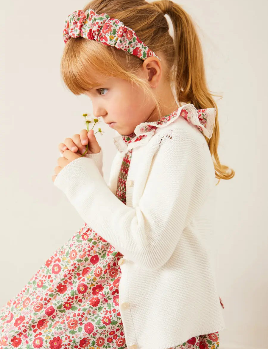 Margot Liberty Floral Scrunchie Hairband in Red HAIR ACCESSORIES from Pepa London