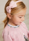 Plain Medium Bow Headband in Pink Hair Accessories  from Pepa London