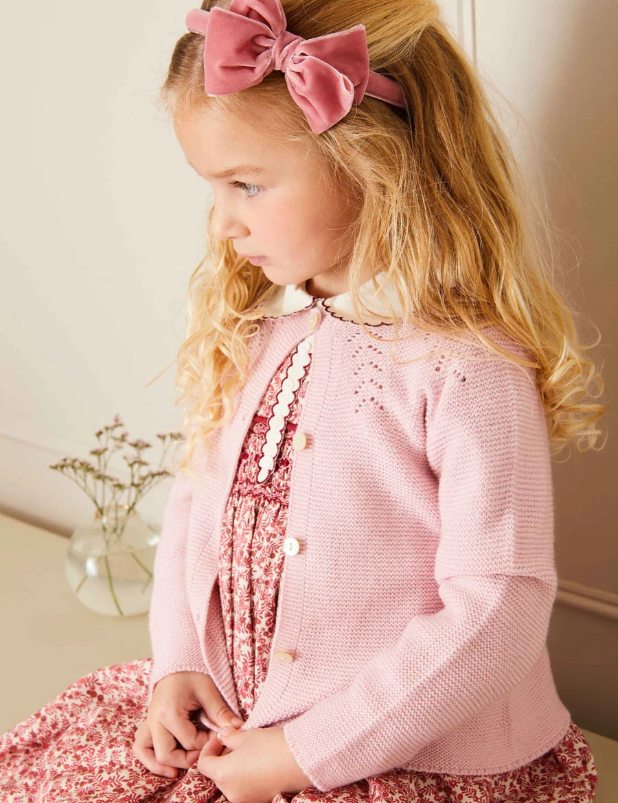 Velvet Hair-Band in Pink Hair Accessories from Pepa London