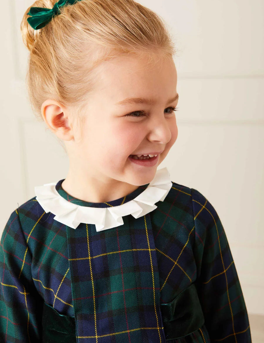 Velvet Medium-Bow Clip in Green Hair Accessories from Pepa London
