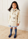 Check Lined Trench Coat In Beige (4-10yrs) COATS  from Pepa London