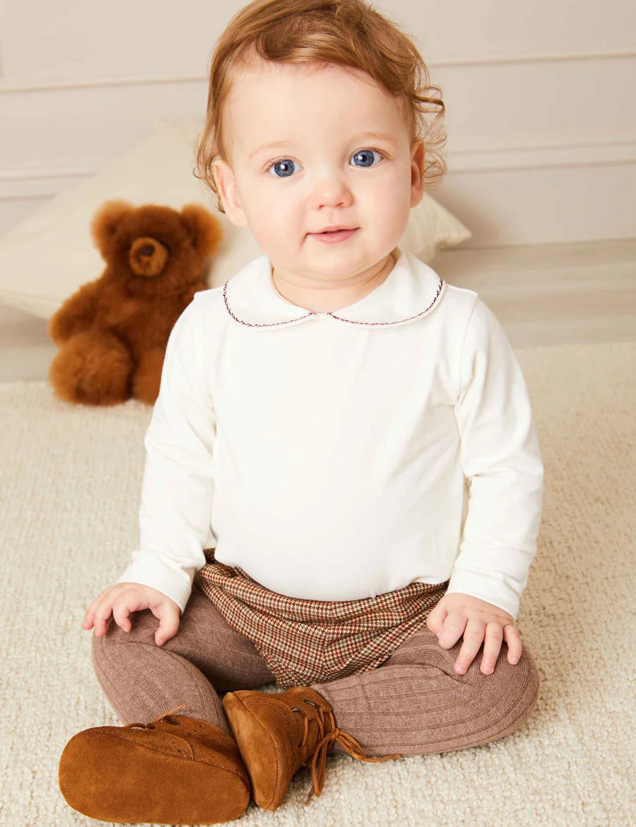 Chester Puppytooth Bloomers in Caramel (3mths-2yrs) Bloomers from Pepa London