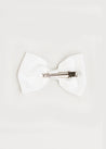 Medium Bow Clip in Ivory Hair Accessories  from Pepa London