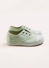 Canvas Plimsolls in Green (20-34EU) Shoes  from Pepa London