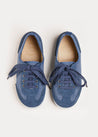 Lace Up Plimsoll Sneakers in Navy (24-34EU) Shoes  from Pepa London