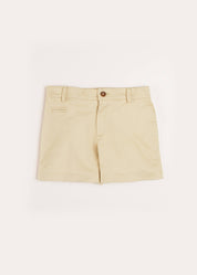 Plain Chino Shorts in Camel (4-10yrs) Shorts  from Pepa London