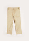 Plain Five Pocket Chino Trousers in Camel (4-10yrs) Trousers  from Pepa London