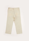 Plain Light Linen Trousers in Beige (4-10yrs) Trousers  from Pepa London