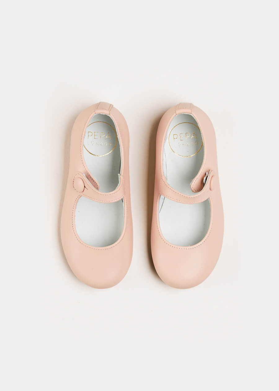 Leather Mary Jane Shoes in Pink (24-34EU) Shoes from Pepa London