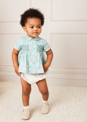 Striped Button Detail Bloomers in Beige (3mths-3yrs) Bloomers from Pepa London