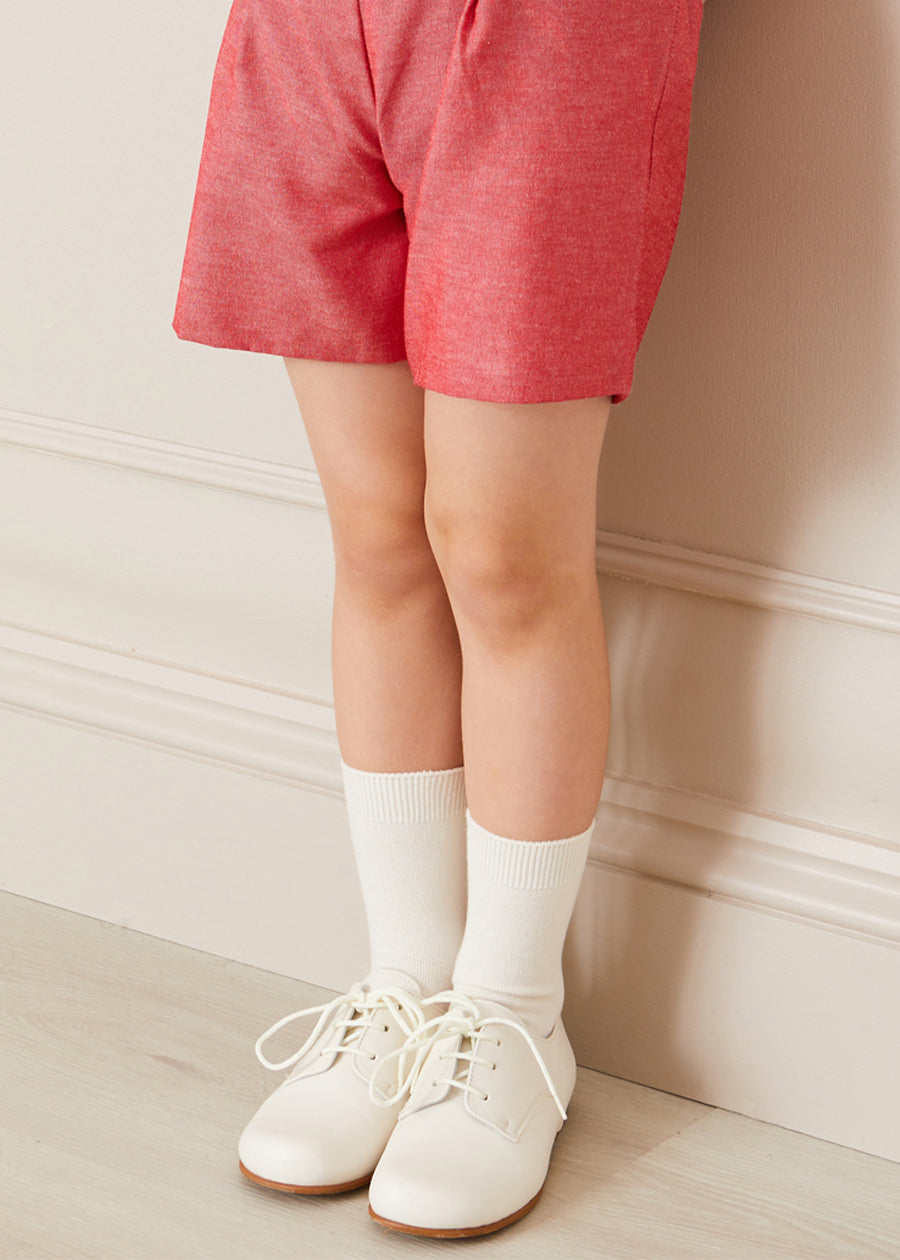 Boy's Ivory leather celebration shoes (20-34EU) Shoes from Pepa London